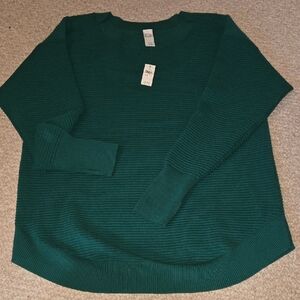 Green Crew Neck Sweater
